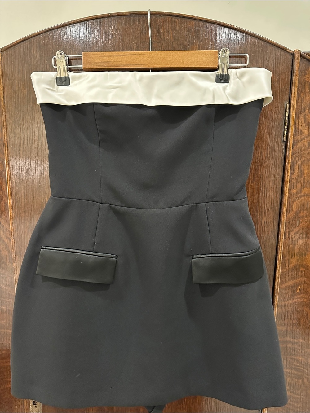 Amanda Uprichard Black Strapless Mini Dress (Romper)